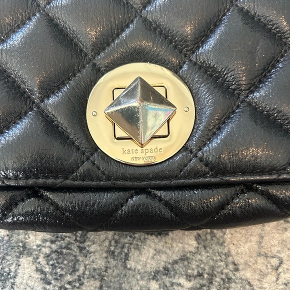 Kate Spade Black Quilted Crossbody Bag with Gold Accents - Picture 5 of 7
